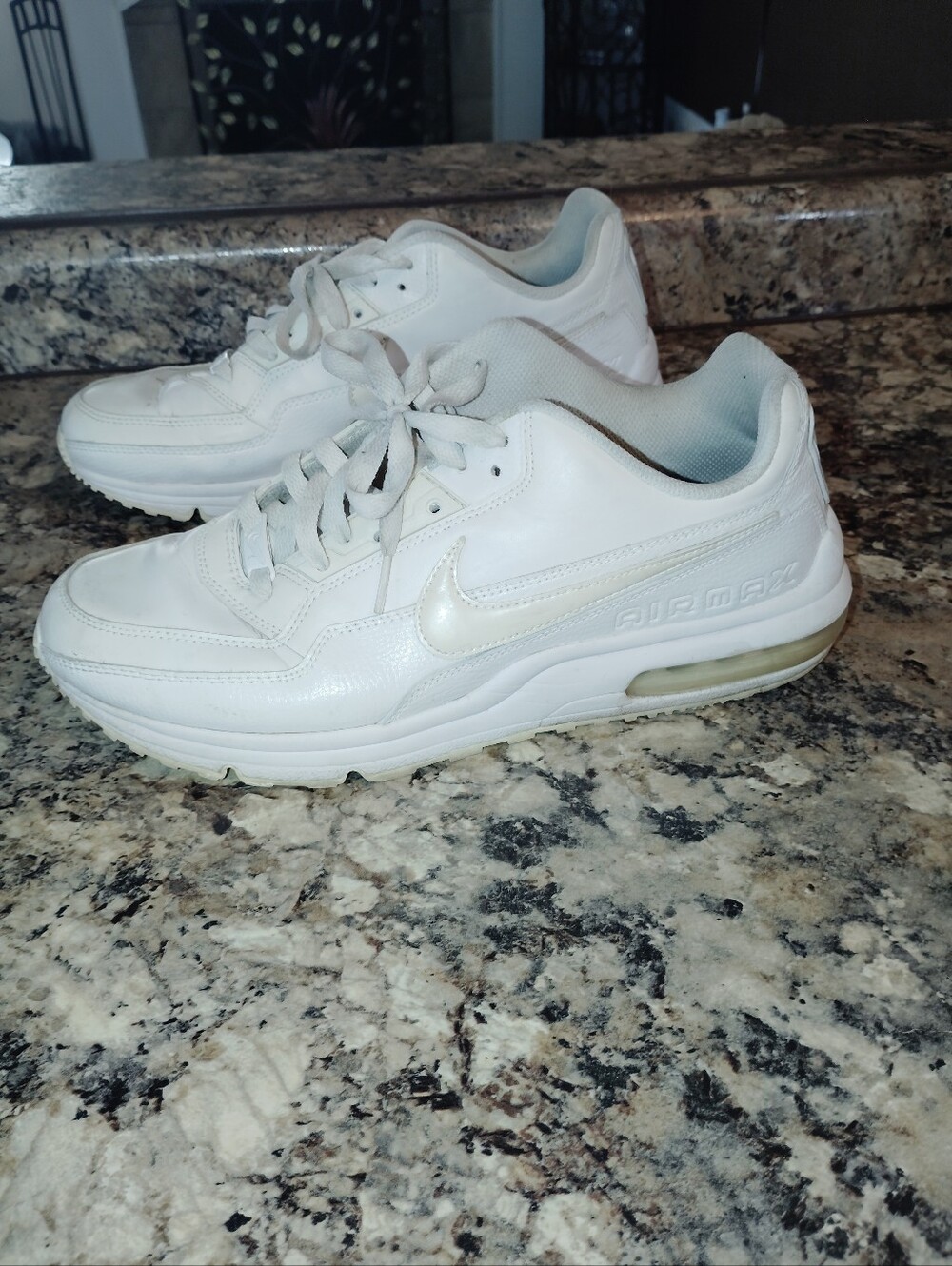 Nike White Leather Air Max Sneakers